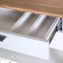 Red Living Desserte Pidula I - Acacia massif / Métal - Acacia blanc / Acacia -Meubles de salon Soldes 1000259774 210601 10150400019 DETAILS P000000001000259774