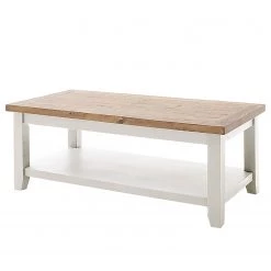 Maison Belfort Table basse Balignton - Pin massif - Blanc