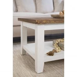 Maison Belfort Table basse Balignton - Pin massif - Blanc 12 Maison Belfort Table basse Balignton - Pin massif - Blanc -Meubles de salon Soldes 1000260739 220204 063016000030 DETAILS P000000001000260739