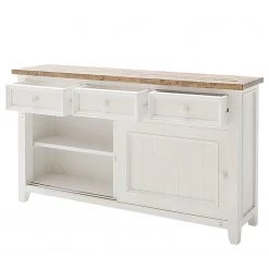 Maison Belfort Buffet Balignton - Pin massif - Pin / Blanc -Meubles de salon Soldes 1000260756 211116 13014900325 DETAILS P000000001000260756