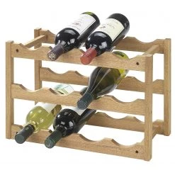 WENKO Range-bouteilles Norway - Noyer massif