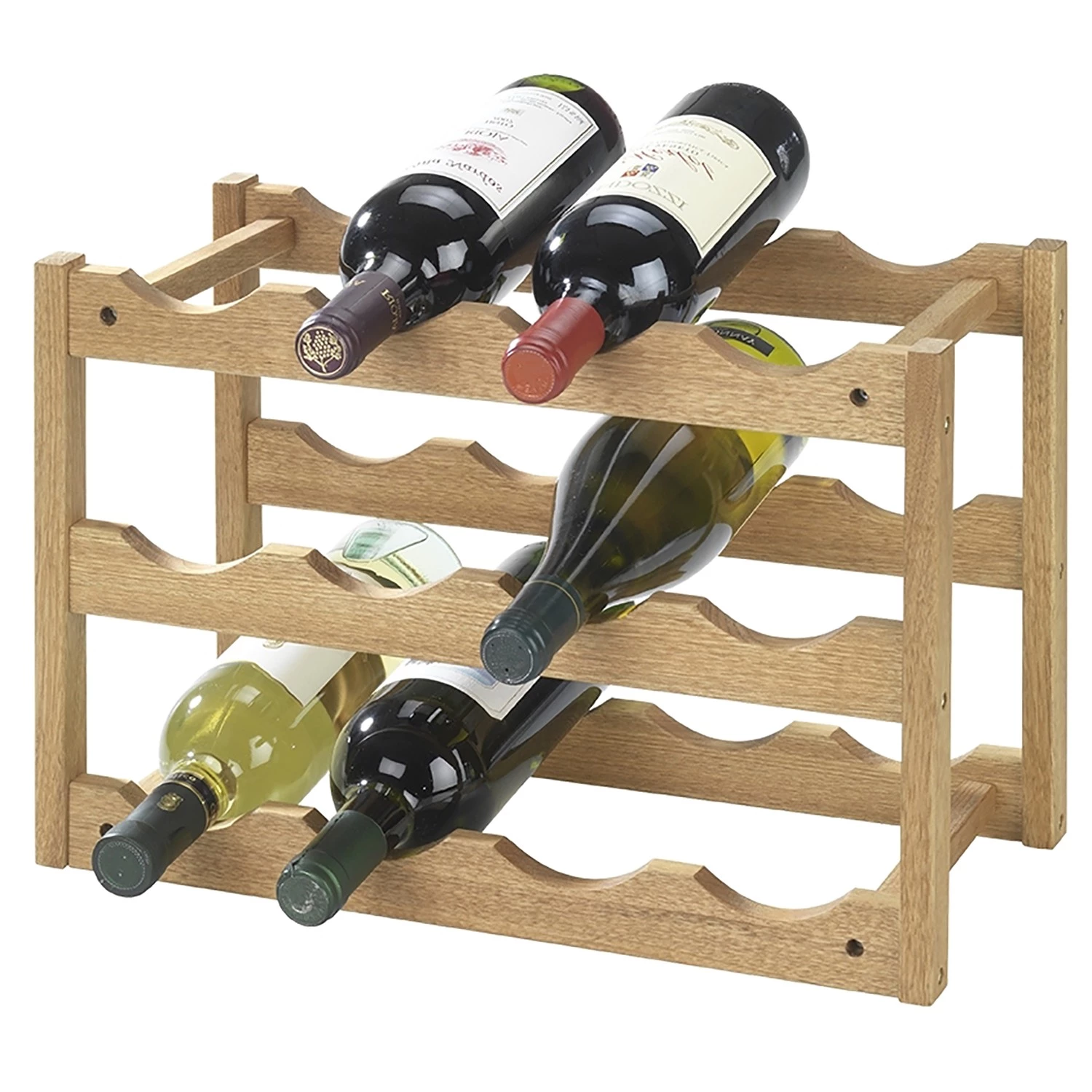 WENKO Range-bouteilles Norway - Noyer massif 3 WENKO Range-bouteilles Norway - Noyer massif