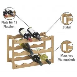 WENKO Range-bouteilles Norway - Noyer massif 10 WENKO Range-bouteilles Norway - Noyer massif -Meubles de salon Soldes 1000260928 210423 13314500039 DETAILS P000000001000260928