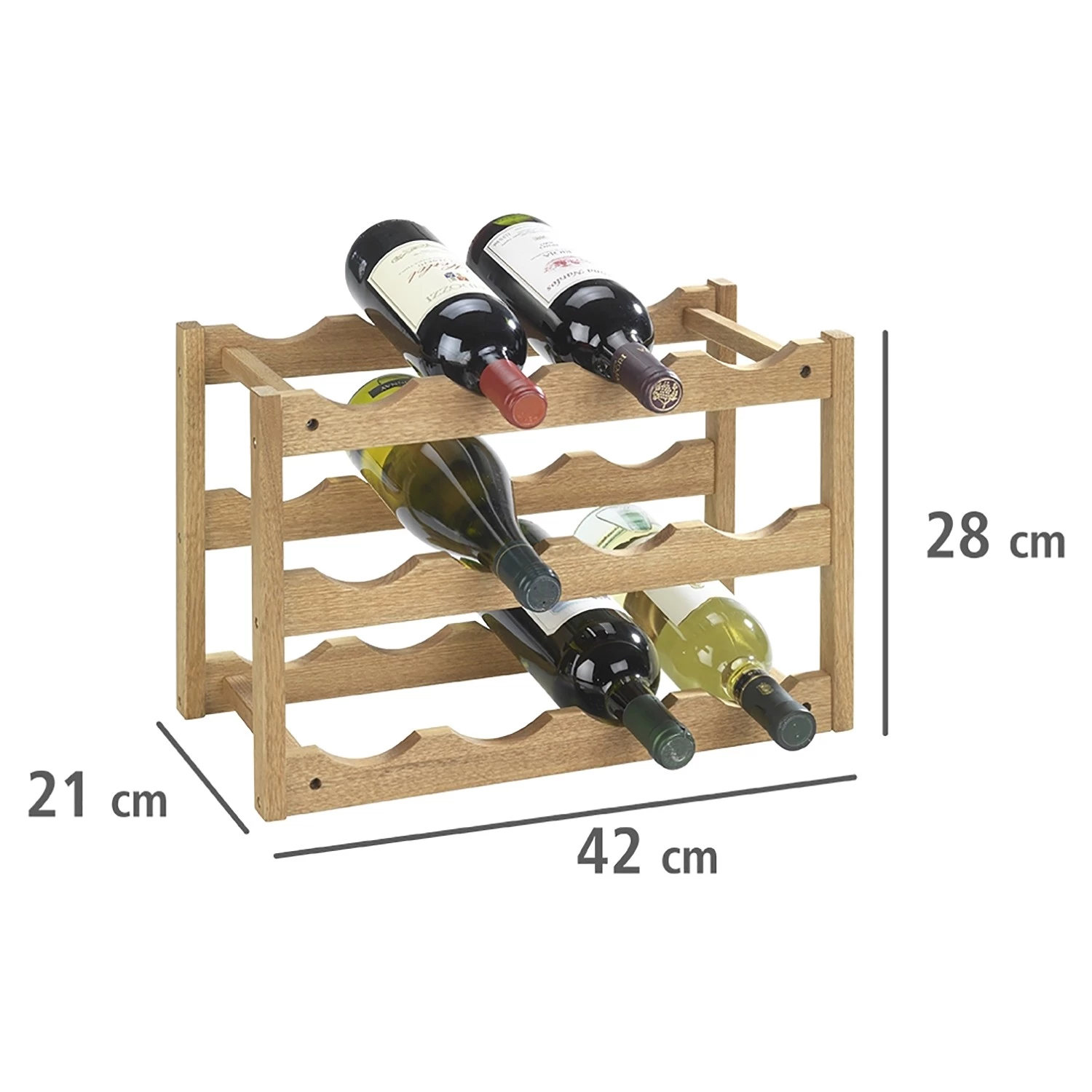 WENKO Range-bouteilles Norway - Noyer massif 8 WENKO Range-bouteilles Norway - Noyer massif – Image 6