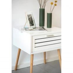 WENKO Bout de canapé Finja II - Bambou massif - Blanc / Bambou -Meubles de salon Soldes 1000260939 210715 14010900014 MOOD DETAILS P000000001000260939 mood