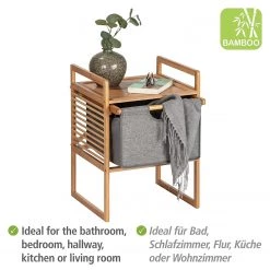 WENKO Bout de canapé Bahari II - Bambou massif - Bambou / Gris 15 WENKO Bout de canapé Bahari II - Bambou massif - Bambou / Gris -Meubles de salon Soldes 1000260949 210423 13354500189 DETAILS P000000001000260949