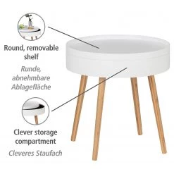 WENKO Bout de canapé Finja I - Bambou massif - Bambou / Blanc -Meubles de salon Soldes 1000260956 210715 14010900019 DETAILS P000000001000260956