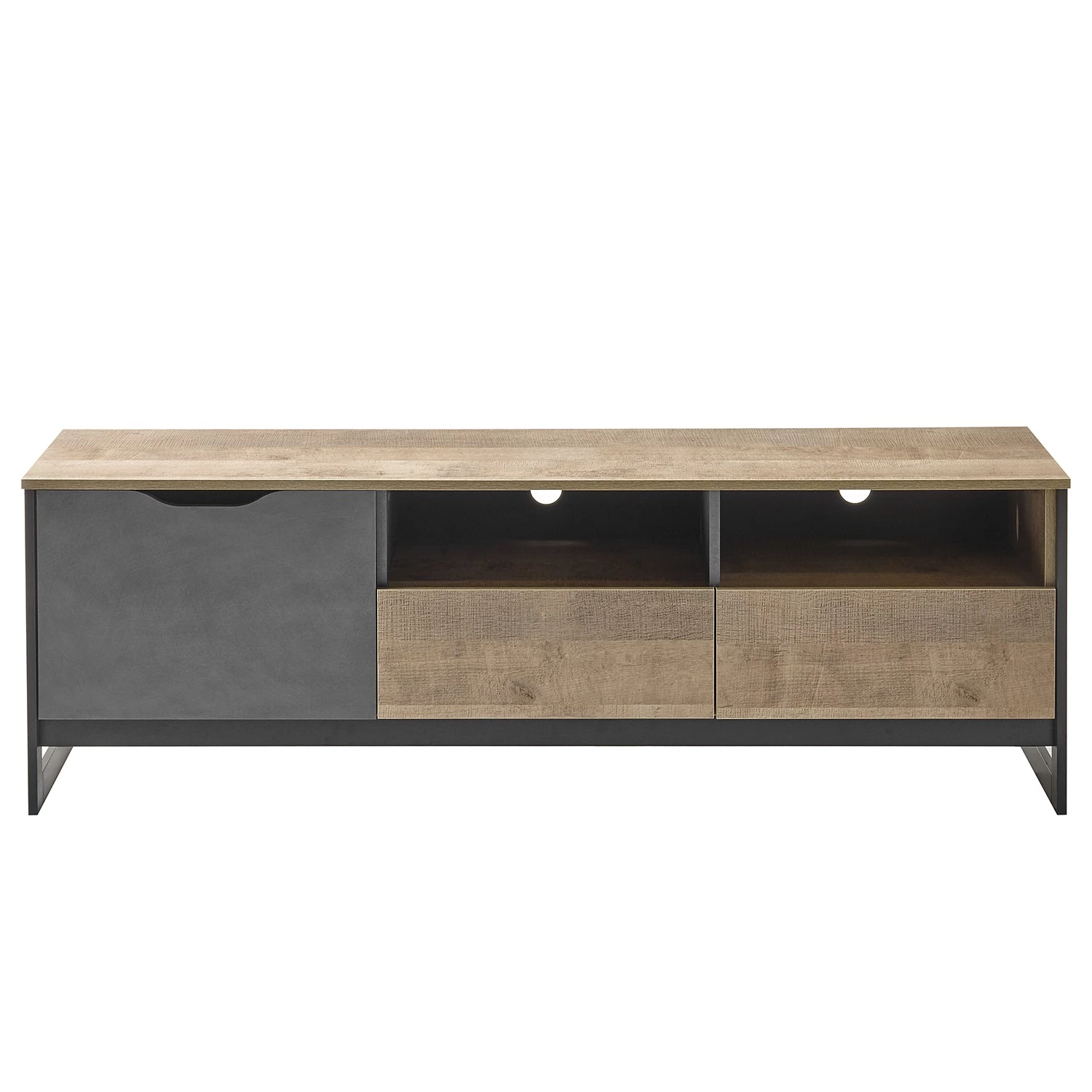 Red Living Meuble TV Cocody - Imitation chêne Montana / Gris 7 Red Living Meuble TV Cocody - Imitation chêne Montana / Gris – Image 5