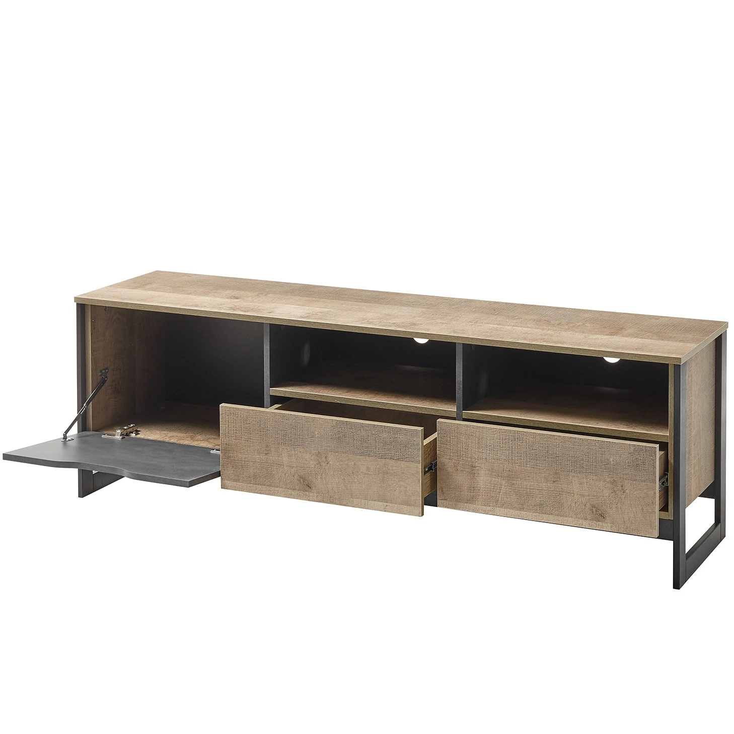 Red Living Meuble TV Cocody - Imitation chêne Montana / Gris 8 Red Living Meuble TV Cocody - Imitation chêne Montana / Gris – Image 6