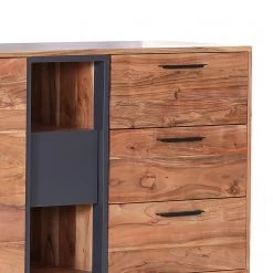 Naturoo Buffet Manabi - Acacia massif - Acacia / Anthracite -Meubles de salon Soldes 1000261413 210430 11575400004 DETAILS P000000001000261413