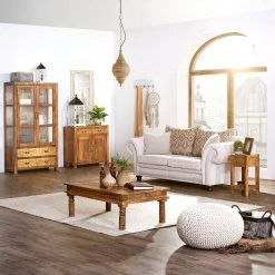 Naturoo Table basse Cayambe - Manguier massif / Métal - Manguier foncé / Laiton -Meubles de salon Soldes 1000261418 210702 12225600002 MOOD DETAILS P000000001000261418 mood