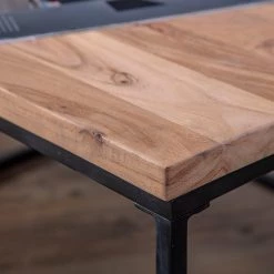 Red Living Table basse Fenay - Acacia massif / Métal - Acacia / Noir -Meubles de salon Soldes 1000261425 210430 11585900053 DETAILS P000000001000261425