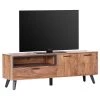 Naturoo Meuble TV Manabi - Acacia massif - Acacia / Anthracite -Meubles de salon Soldes 1000261433 210622 11000800025 IMAGE P000000001000261433