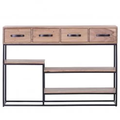 Red Living Console Fenay I - Acacia massif / Métal - Acacia / Noir -Meubles de salon Soldes 1000261439 210430 11594300087 DETAILS P000000001000261439