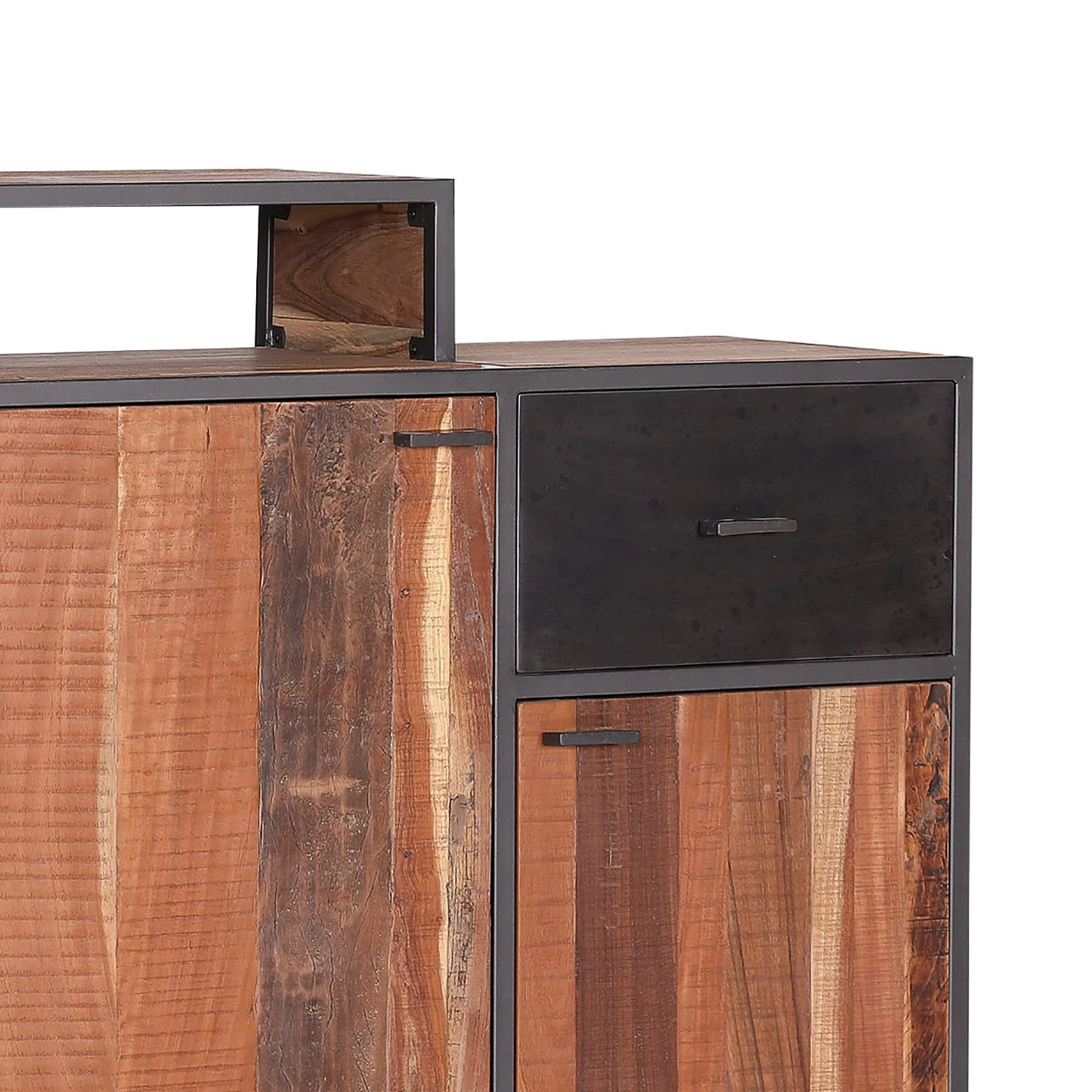 Red Living Buffet Fyfield - Acacia massif / Métal - Acacia / Gris 6 Red Living Buffet Fyfield - Acacia massif / Métal - Acacia / Gris – Image 4