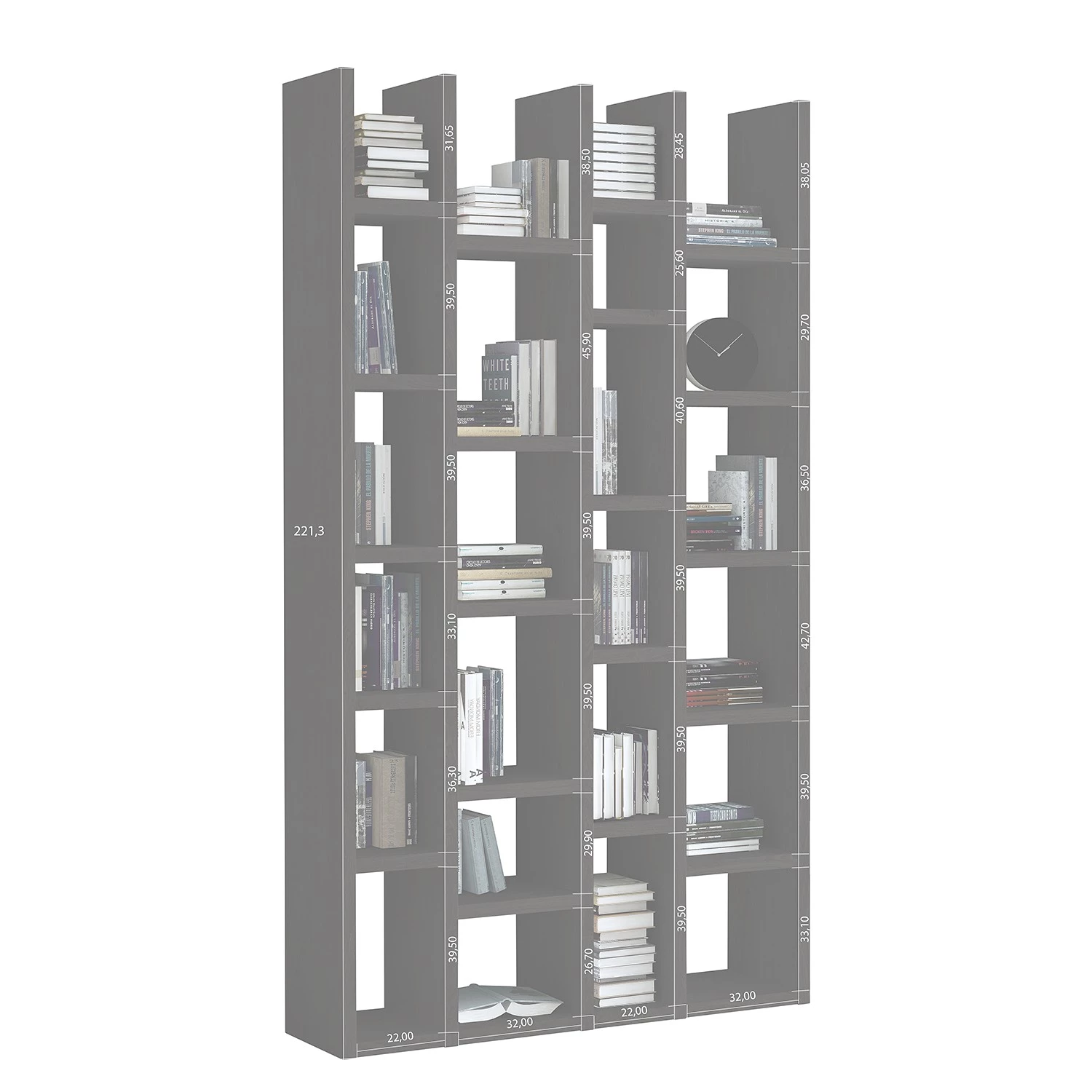 Loftscape Étagère Emporior IX - Imitation chêne de Sonoma 4 Loftscape Étagère Emporior IX - Imitation chêne de Sonoma – Image 2