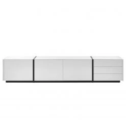 Loftscape Meuble TV Muuga II - Blanc / Gris - Largeur : 250 cm -Meubles de salon Soldes 1000261767 210422 07562700058 DETAILS P000000001000261767