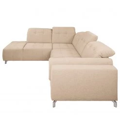 Loftscape Canapé d’angle Miches - Tissu - Sable - Méridienne longue à gauche (vue de face) -Meubles de salon Soldes 1000261776 210608 13491500025 DETAILS P000000001000261776