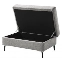 Studio Copenhagen Repose-pieds COSO Classic+ - Tissu Inze: Gris clair - Noir - Profondeur : 64 cm -Meubles de salon Soldes 1000261834 210428 13415000004 DETAILS P000000001000261834