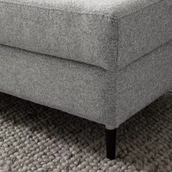 Studio Copenhagen Repose-pieds COSO Classic+ - Tissu Inze: Gris clair - Noir - Profondeur : 64 cm -Meubles de salon Soldes 1000261834 210428 13420300009 DETAILS P000000001000261834