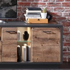 Red Living Ensemble meubles TV Batey I (3 éléments) - Imitation chêne de Havel / Graphite -Meubles de salon Soldes 1000261852 210430 14481500008 DETAILS P000000001000261852