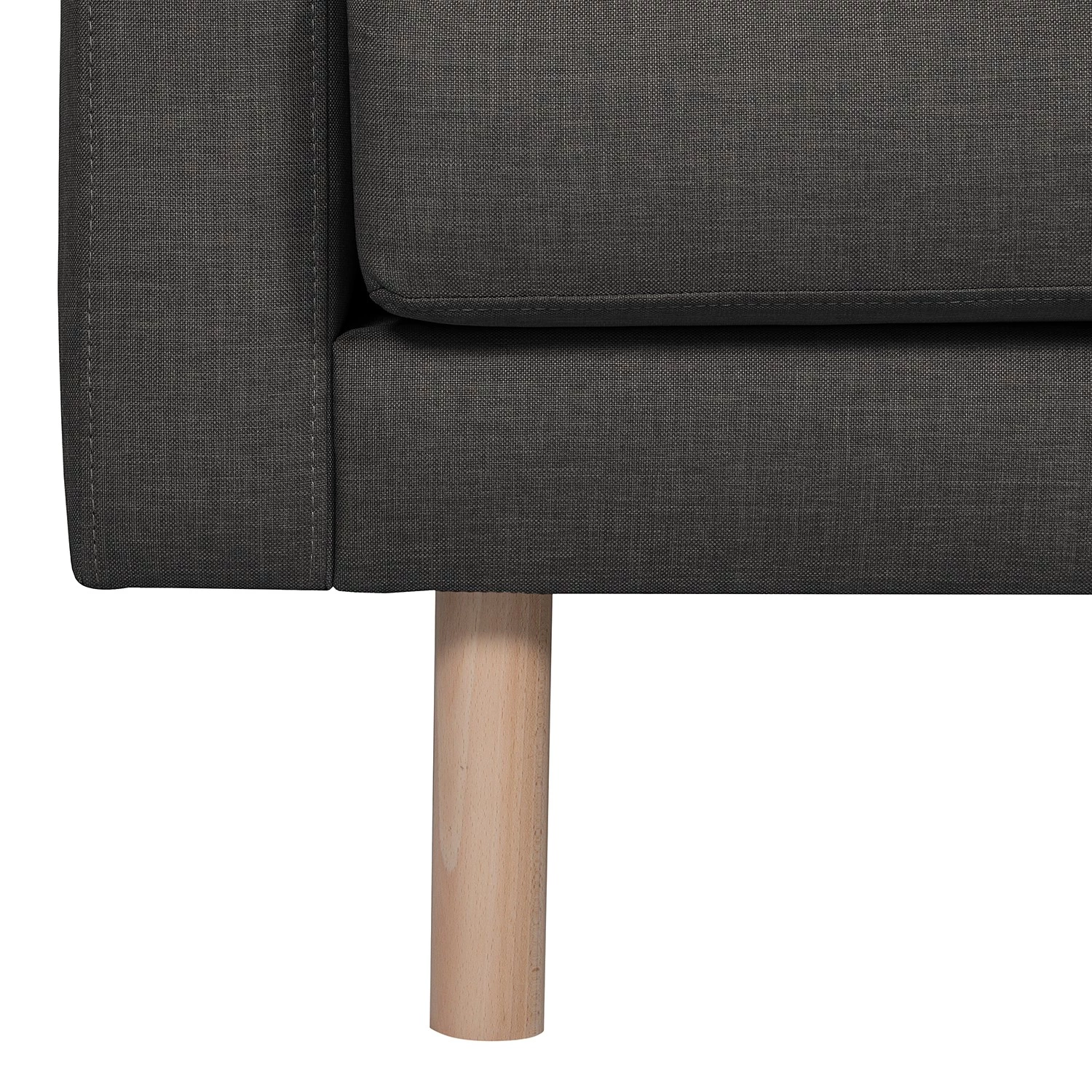 Norrwood Canapé d’angle Theix - Tissage à plat - Anthracite - Méridienne courte à droite (vue de face) 10 Norrwood Canapé d’angle Theix - Tissage à plat - Anthracite - Méridienne courte à droite (vue de face) – Image 8