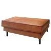Ars manufacti Repose-pieds FORT DODGE - Aspect cuir vieilli - Microfibre Yaka: Cognac -Meubles de salon Soldes 1000261995 210428 13261600001 IMAGE P000000001000261995