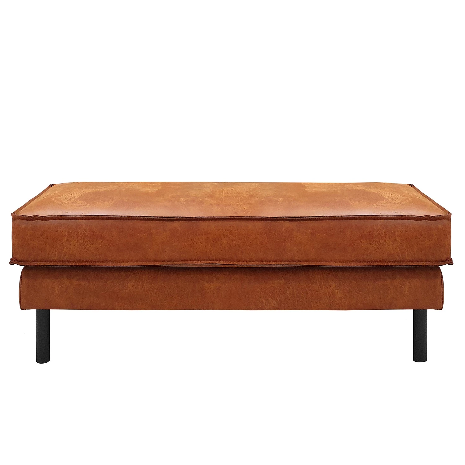 Ars manufacti Repose-pieds FORT DODGE - Aspect cuir vieilli - Microfibre Yaka: Cognac 5 Ars manufacti Repose-pieds FORT DODGE - Aspect cuir vieilli - Microfibre Yaka: Cognac – Image 3