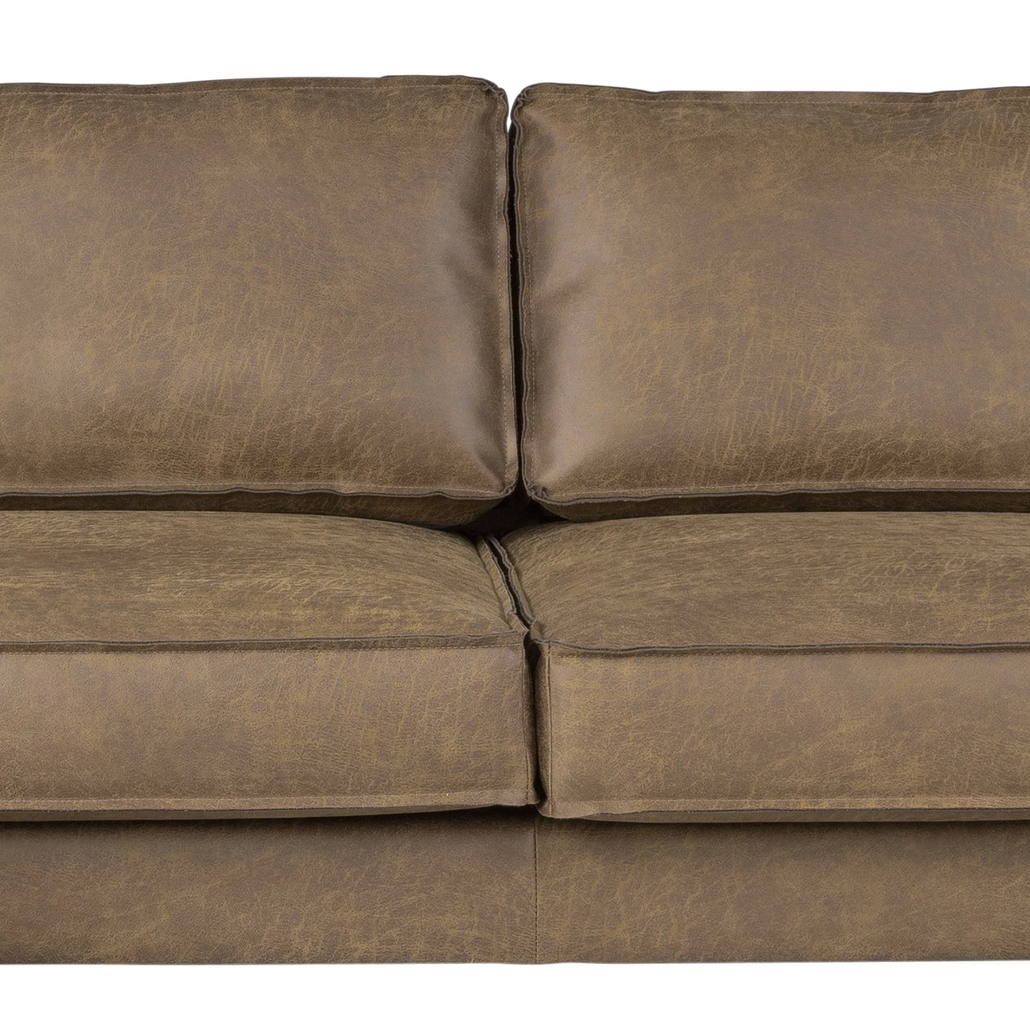 Canapé panoramique FORT DODGE - Aspect cuir vieilli - Microfibre Yaka: Noix de muscade - Méridienne courte à droite / longue à gauche (vue de face) - Sans repose-pieds 7 Canapé panoramique FORT DODGE - Aspect cuir vieilli - Microfibre Yaka: Noix de muscade - Méridienne courte à droite / longue à gauche (vue de face) - Sans repose-pieds – Image 5