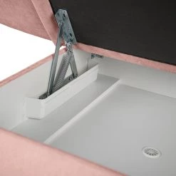 Méridienne Keld - Tissage à plat - Rose bébé - Accoudoir monté à gauche (vu de face) -Meubles de salon Soldes 1000262178 220408 090 DETAILS P000000001000262178