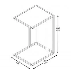 Red Living Bout de canapé Coogee I - Imitation chêne marron-noir -Meubles de salon Soldes 1000263268 210430 14472900034 SKETCH DETAILS P000000001000263268 sketch