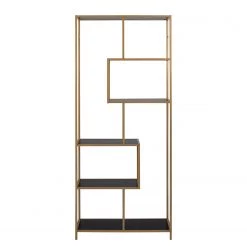 Red Living Étagère Coogee I - Noir / Doré - Hauteur : 185 cm -Meubles de salon Soldes 1000263276 210430 14473000076 DETAILS P000000001000263276