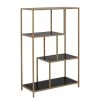Red Living Étagère Coogee I - Noir / Doré - Hauteur : 114 cm -Meubles de salon Soldes 1000263280 210430 14473000097 IMAGE P000000001000263280