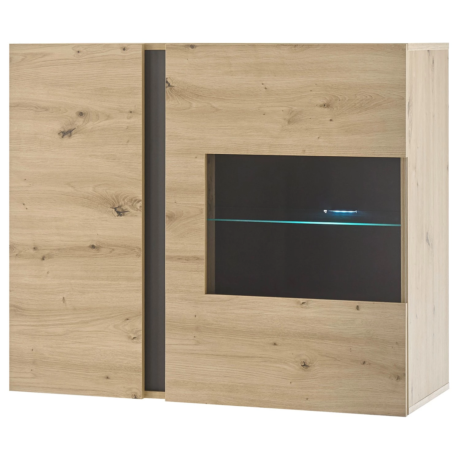 Loftscape Vitrine murale Cailla - Imitation chêne Artisan 3 Loftscape Vitrine murale Cailla - Imitation chêne Artisan