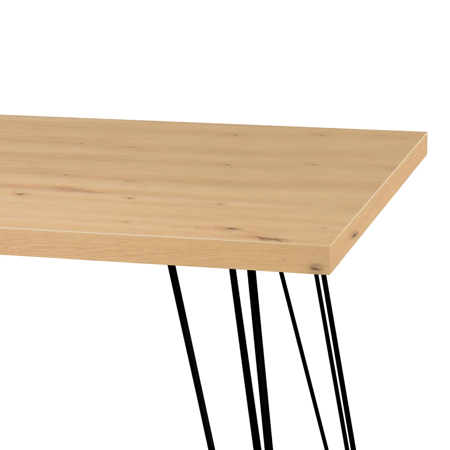 Furnitive Bureau Unieux - Imitation chêne noueux - Largeur : 120 cm - Noir 5 Furnitive Bureau Unieux - Imitation chêne noueux - Largeur : 120 cm - Noir – Image 3