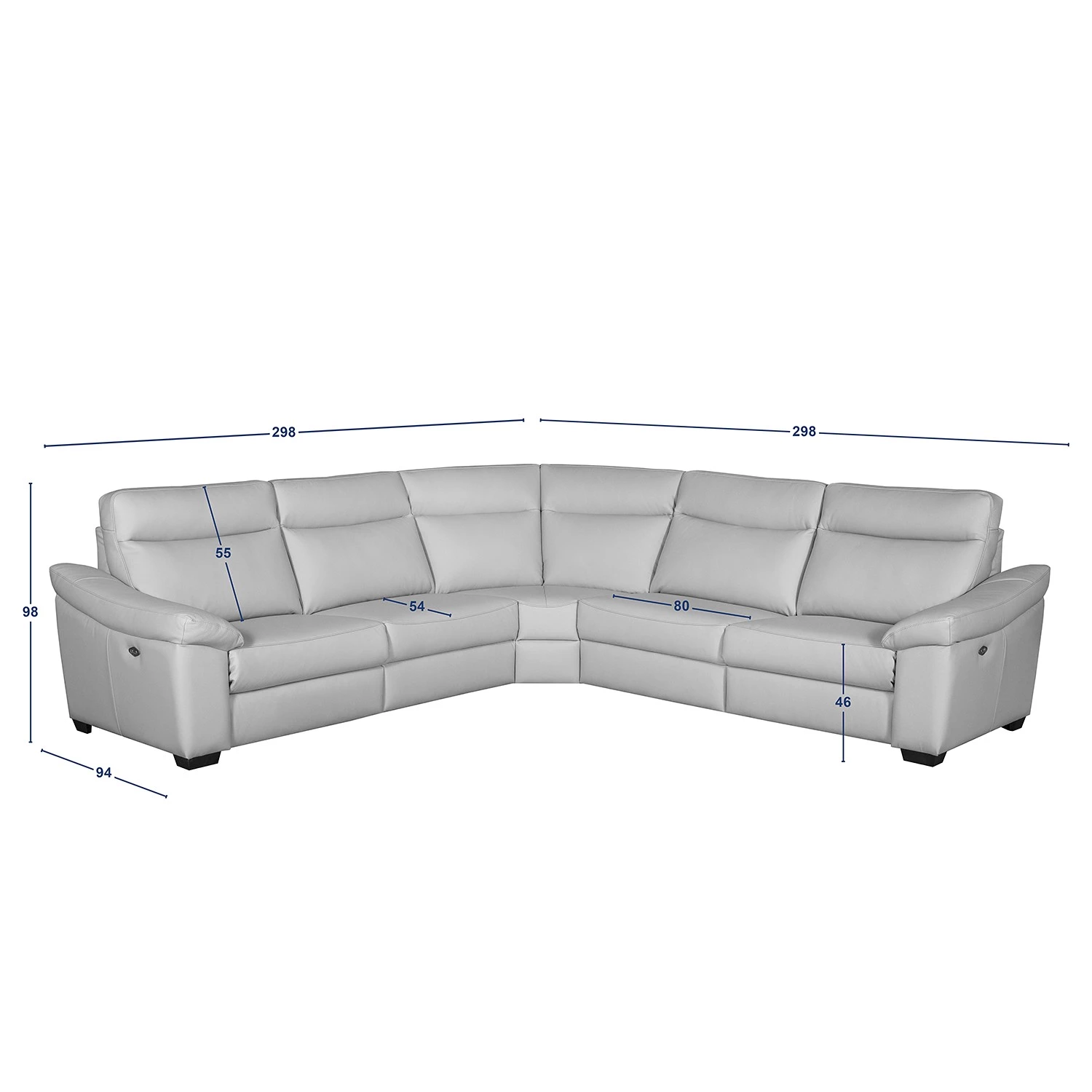 Red Living Canapé d’angle Sappee - Imitation cuir - Cuir Domna: Noir - Réglage électrique : 2 moteurs avec câble 14 Red Living Canapé d’angle Sappee - Imitation cuir - Cuir Domna: Noir - Réglage électrique : 2 moteurs avec câble – Image 12