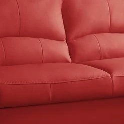 Loftscape Canapé d’angle Nilsia - Imitation cuir - Cuir Mabel: Rouge - Méridienne courte à droite (vue de face) - Avec fonction couchage -Meubles de salon Soldes 1000263540 210601 15013101374 DETAILS P000000001000263540