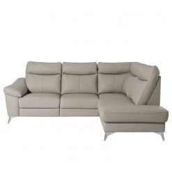 Modoform Canapé d’angle Nastola I - Imitation cuir - Cuir Mabel: Gris clair - Méridienne longue à droite (vue de face) -Meubles de salon Soldes 1000263576 210601 15003800433 DETAILS P000000001000263576