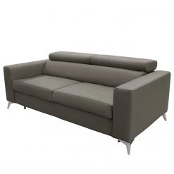 Loftscape Canapé convertible Adamo - Imitation cuir - Cuir Mabel: Sahara foncé - Avec fonction couchage