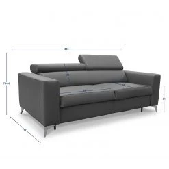 Loftscape Canapé convertible Adamo - Imitation cuir - Cuir Mabel: Sahara foncé - Avec fonction couchage -Meubles de salon Soldes 1000263626 210601 15005300728 SKETCH DETAILS P000000001000263626 sketch