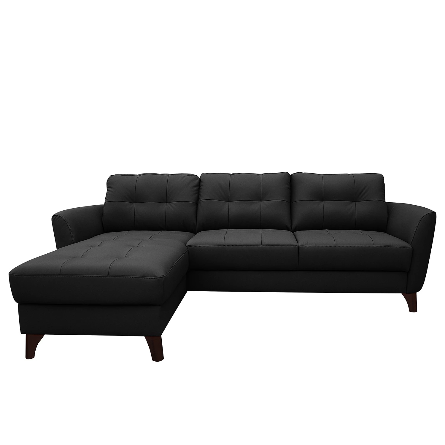 Loftscape Canapé d’angle Heimari I - Cuir Mabel: Noir - Méridienne courte à gauche (vue de face) - Avec fonction couchage 6 Loftscape Canapé d’angle Heimari I - Cuir Mabel: Noir - Méridienne courte à gauche (vue de face) - Avec fonction couchage – Image 4