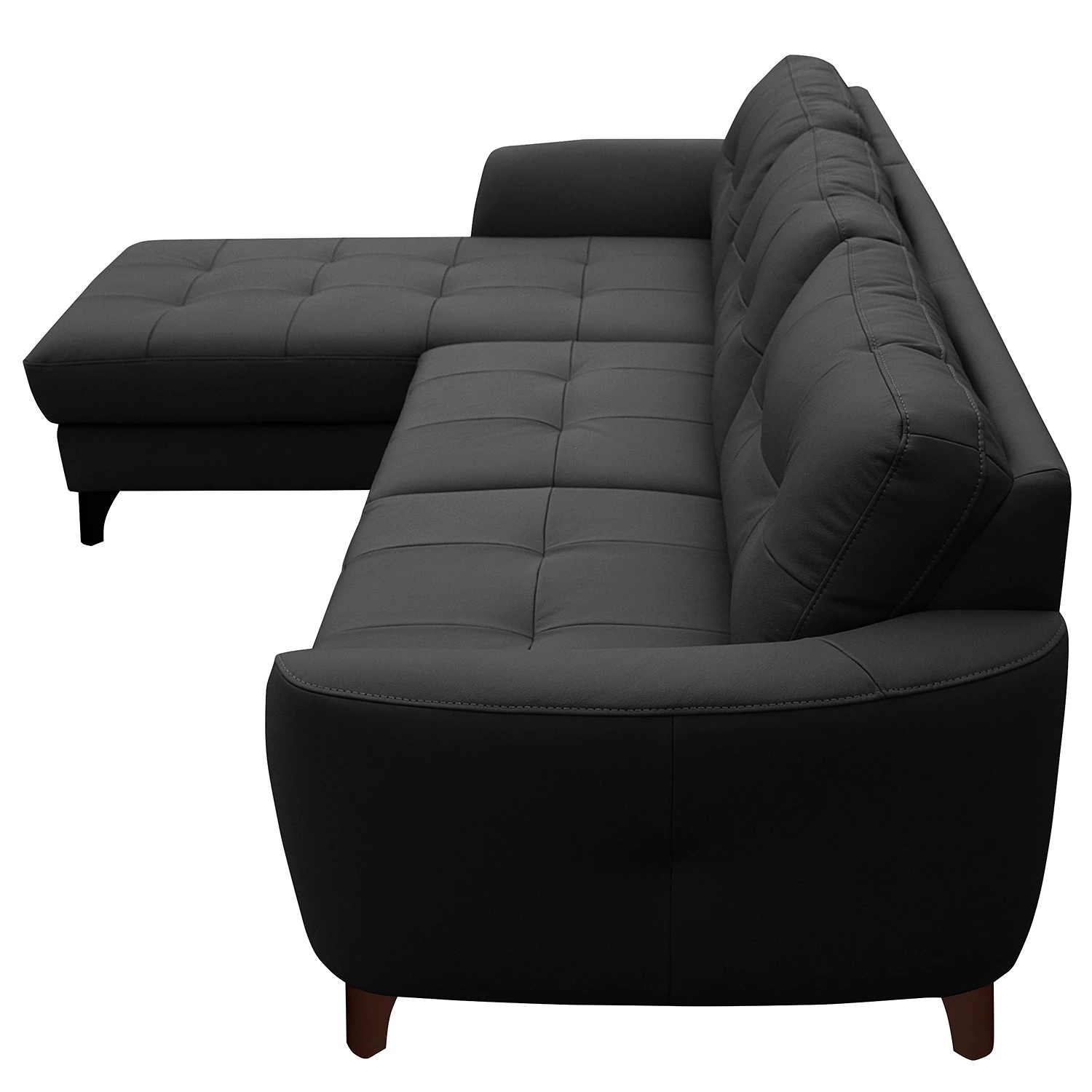 Loftscape Canapé d’angle Heimari I - Cuir Mabel: Noir - Méridienne courte à gauche (vue de face) - Avec fonction couchage 7 Loftscape Canapé d’angle Heimari I - Cuir Mabel: Noir - Méridienne courte à gauche (vue de face) - Avec fonction couchage – Image 5