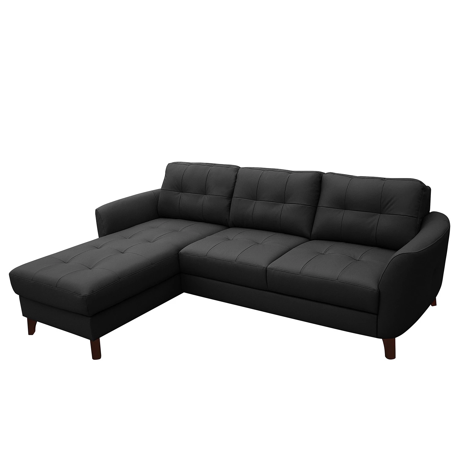 Loftscape Canapé d’angle Heimari I - Cuir Mabel: Noir - Méridienne courte à gauche (vue de face) - Avec fonction couchage 10 Loftscape Canapé d’angle Heimari I - Cuir Mabel: Noir - Méridienne courte à gauche (vue de face) - Avec fonction couchage – Image 8