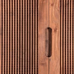 Jack & Alice Buffet haut Puyo - Acacia massif / Métal - Acacia / Doré -Meubles de salon Soldes 1000264951 220118 131412000089 DETAILS P000000001000264951