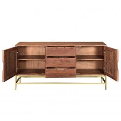 Jack & Alice Buffet Puyo - Acacia massif / Métal - Acacia / Doré 11 Jack & Alice Buffet Puyo - Acacia massif / Métal - Acacia / Doré -Meubles de salon Soldes 1000264972 220118 13141200053 DETAILS P000000001000264972