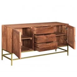 Jack & Alice Buffet Puyo - Acacia massif / Métal - Acacia / Doré 12 Jack & Alice Buffet Puyo - Acacia massif / Métal - Acacia / Doré -Meubles de salon Soldes 1000264972 220118 13141200064 DETAILS P000000001000264972