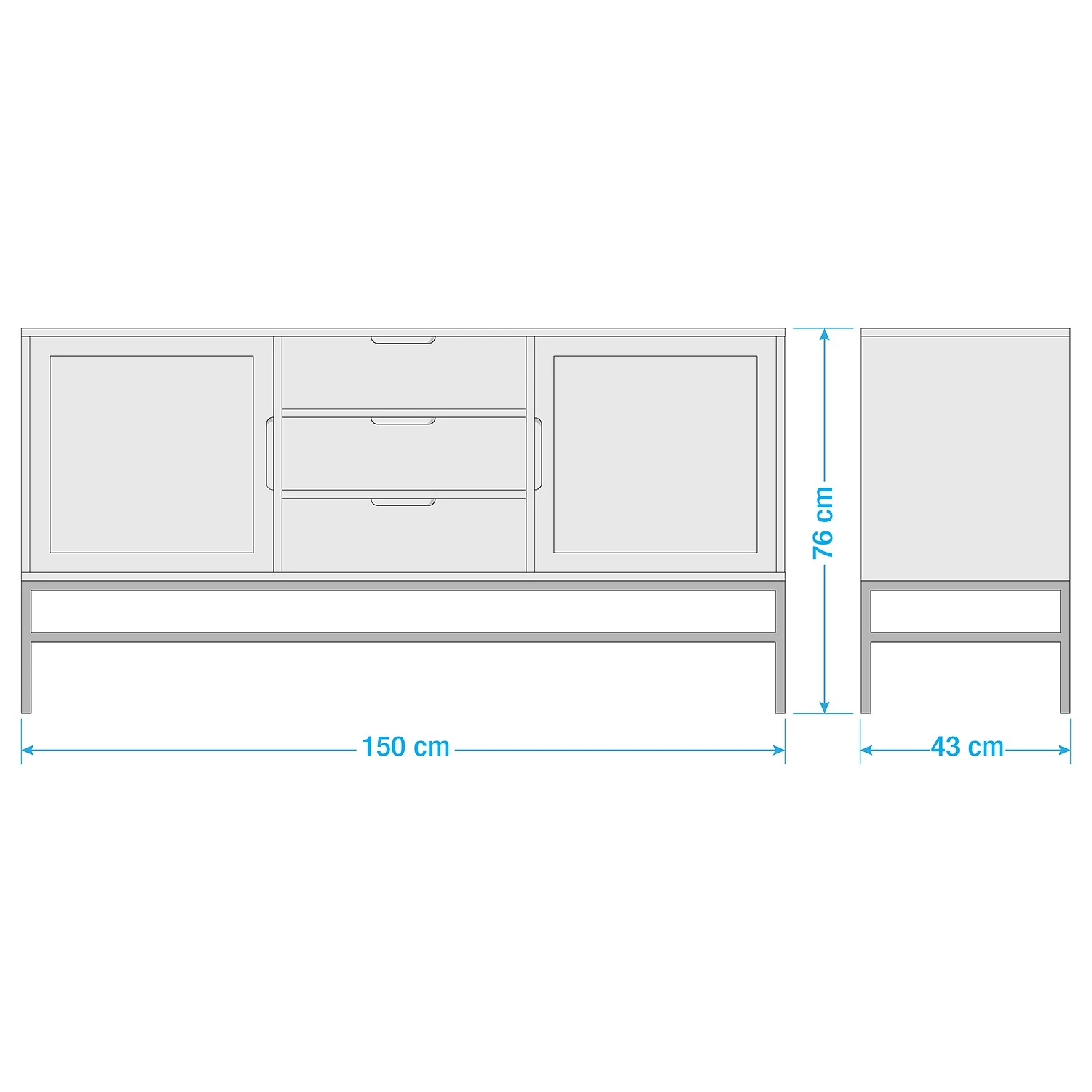Jack & Alice Buffet Puyo - Acacia massif / Métal - Acacia / Doré 7 Jack & Alice Buffet Puyo - Acacia massif / Métal - Acacia / Doré – Image 5