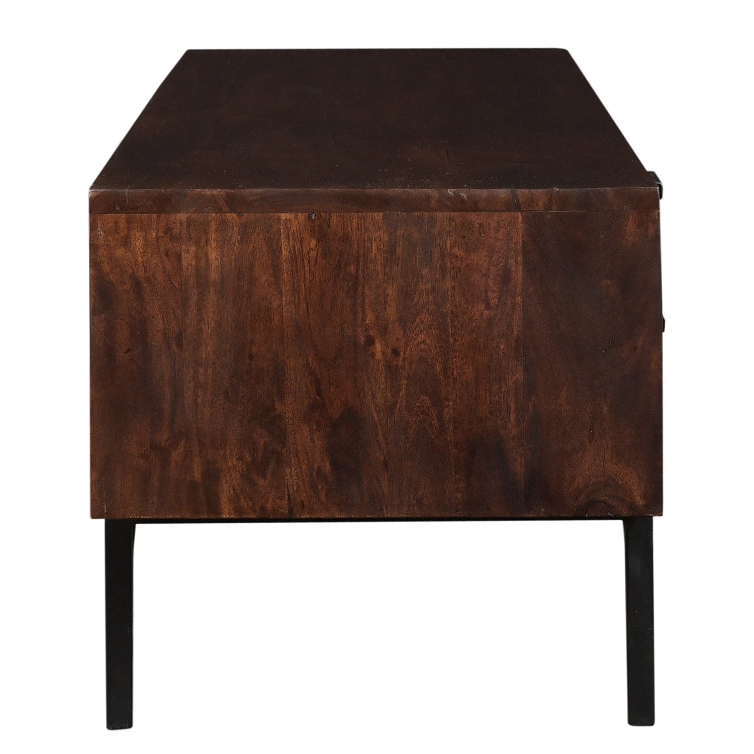 Ars manufacti Meuble TV Angun - Acacia massif / Métal - Acacia foncé / Noir 5 Ars manufacti Meuble TV Angun - Acacia massif / Métal - Acacia foncé / Noir – Image 3