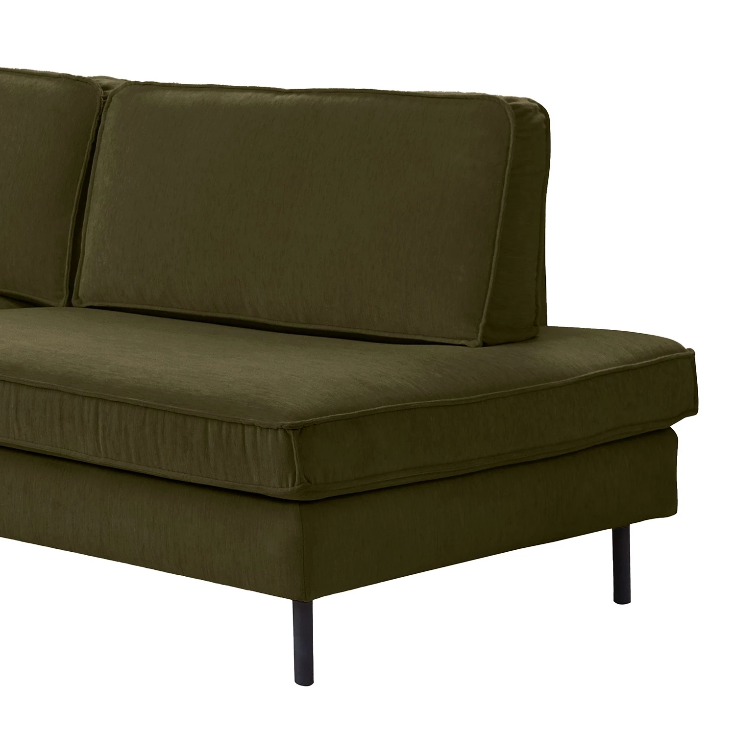 Mørteens Canapé d’angle Monblanc - Tissu - Tissu Velia: Vert foncé - Méridienne longue à droite (vue de face) 11 Mørteens Canapé d’angle Monblanc - Tissu - Tissu Velia: Vert foncé - Méridienne longue à droite (vue de face) – Image 9