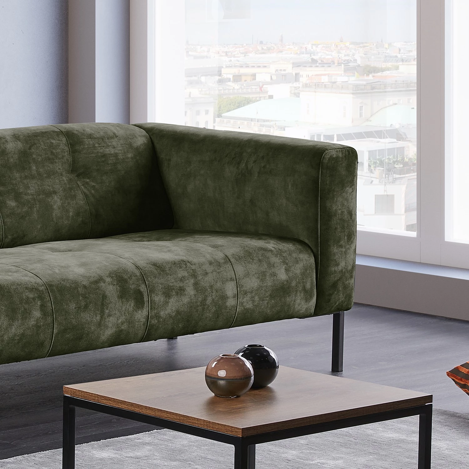 Mørteens Grand canapé Vernioz - Tissu - Tissu Adela: Vert mousse 8 Mørteens Grand canapé Vernioz - Tissu - Tissu Adela: Vert mousse – Image 6